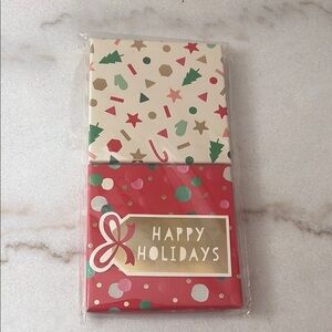 2 New Festive Holiday Boxes Gift Wrap Set for Christmas Happy Holidays